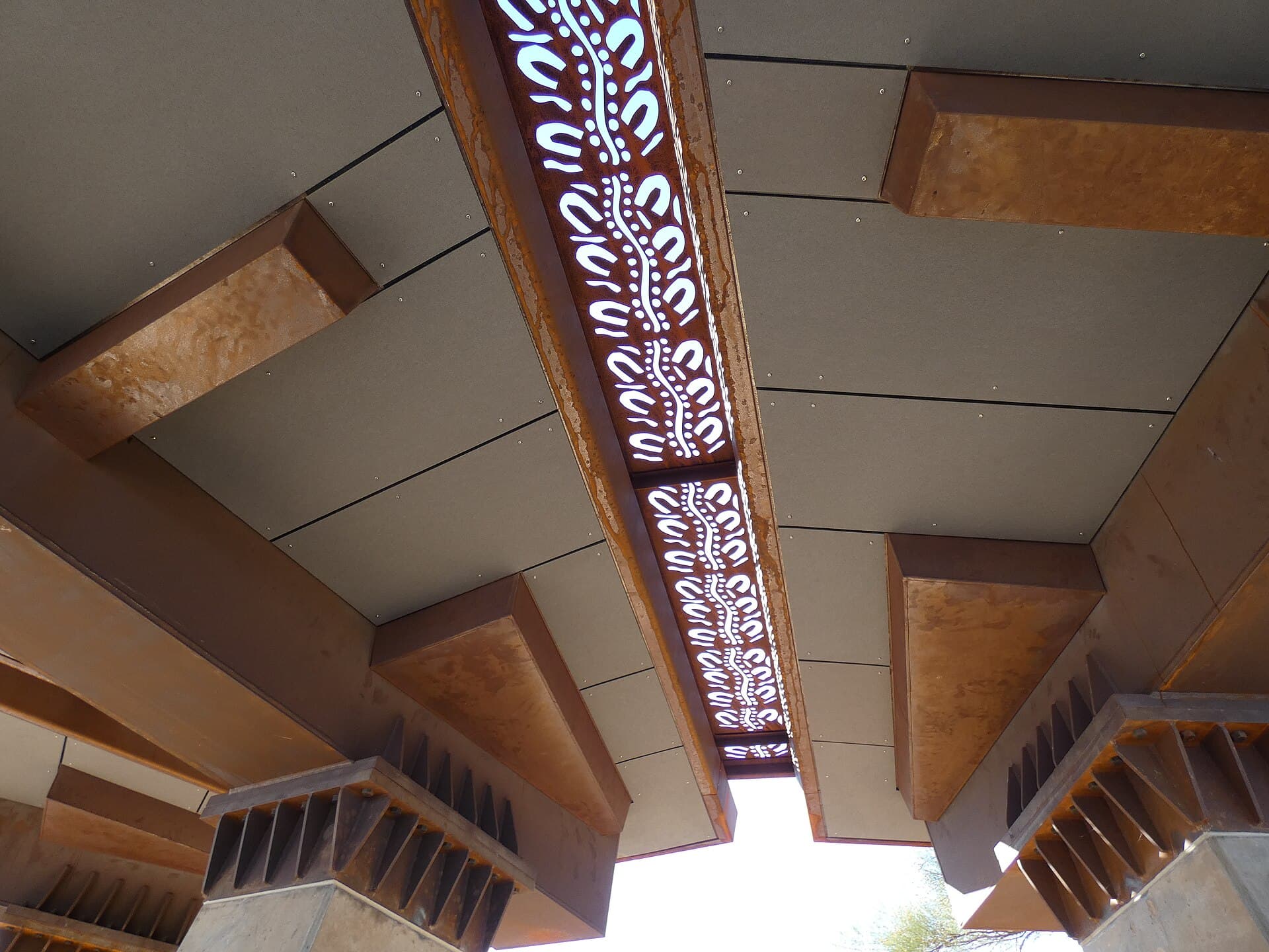 Interpretive artwork in the roof at Kalbarri Skywalk, a short accessible walk